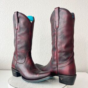 Lane EMMA JANE Womens Cowboy Boots 9.5 Black Cherry Western Cowgirl Mid Calf